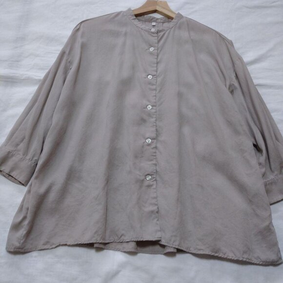 Buren Blouse button Down Shirt Gray - Picture 6 of 7